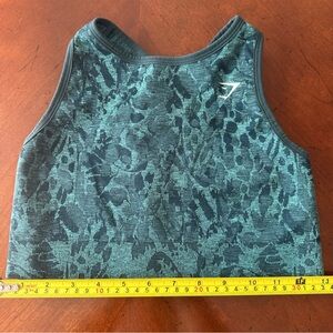 Gymshark Teal Patterned Sports Bra